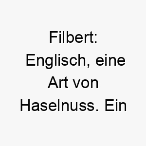 filbert englisch eine art von haselnuss ein suesser name fuer einen kleinen charmanten hund 19120