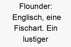 flounder englisch eine fischart ein lustiger name fuer einen hund der das wasser liebt oder besonders geschickt im schwimmen ist 19392