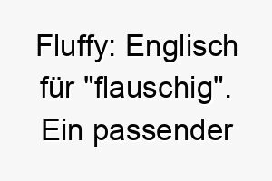 fluffy englisch fuer flauschig ein passender name fuer einen besonders pelzigen oder flauschigen hund 19445