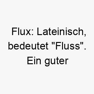 flux lateinisch bedeutet fluss ein guter name fuer einen sich staendig veraendernden oder anpassungsfaehigen hund 19173