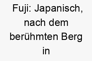 fuji japanisch nach dem beruehmten berg in japan ein naturnaher name ideal fuer einen starken oder abenteuerlustigen hund 19417