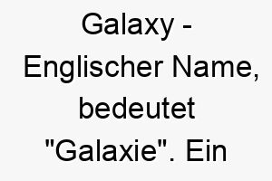 galaxy englischer name bedeutet galaxie ein grossartiger name fuer einen hund mit einer breiten vielfalt oder einem funkelnden fell 19631