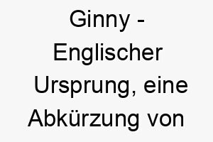 ginny englischer ursprung eine abkuerzung von virginia was die jungfrau bedeutet bedeutung als hundename geeignet fuer einen schuechternen suessen hund 14352