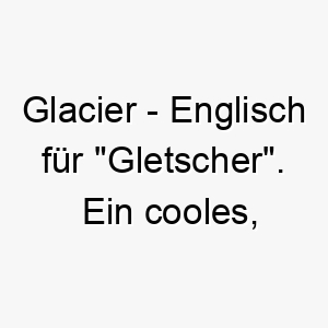 glacier englisch fuer gletscher ein cooles ruhiges name fuer einen hund 19800