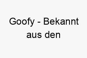 goofy bekannt aus den disney zeichentrickfilmen ein lustiger name fuer einen ungeschickten oder lustigen hund 19630