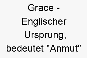 grace englischer ursprung bedeutet anmut oder eleganz bedeutung als hundename ideal fuer einen eleganten anmutigen hund 14340