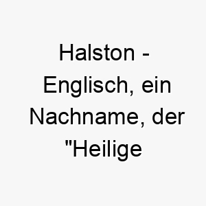 halston englisch ein nachname der heilige stein bedeutet ein einzigartiger und spiritueller name fuer einen hund 20009