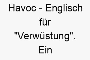 havoc englisch fuer verwuestung ein energischer name fuer einen hund der gerne chaos anrichtet 20056