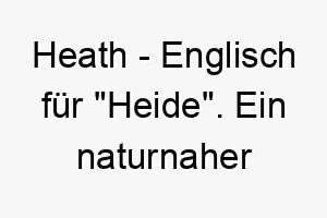 heath englisch fuer heide ein naturnaher name fuer einen outdoor hund 20066