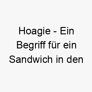 hoagie ein begriff fuer ein sandwich in den usa ein toller name fuer einen hund der essen liebt 20092