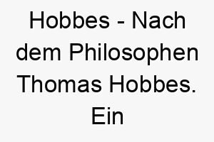 hobbes nach dem philosophen thomas hobbes ein intellektueller name fuer einen tiefdenkenden hund 20065