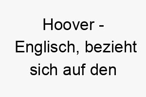 hoover englisch bezieht sich auf den staubsauger oder den us praesidenten ein toller name fuer einen hund der gern dinge aufsaugt oder ein starker anfuehrer ist 20018