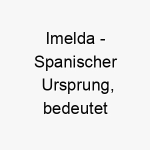 imelda spanischer ursprung bedeutet kriegerin bedeutung als hundename perfekt fuer einen starken oder mutigen hund 14921