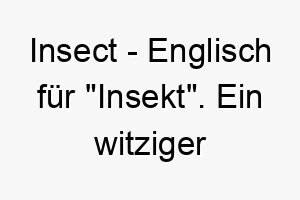 insect englisch fuer insekt ein witziger name fuer einen kleinen schnellen hund 20483