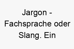 jargon fachsprache oder slang ein einzigartiger name fuer einen intelligenten hund der viele worte und befehle kennt 20872