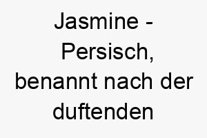 jasmine persisch benannt nach der duftenden blume bedeutung als hundename perfekt fuer einen lieblichen oder suessen hund 15170