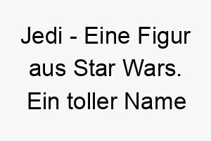 jedi eine figur aus star wars ein toller name fuer einen star wars fan oder einen hund mit einer starken persoenlichkeit 20792