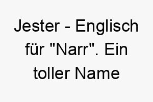 jester englisch fuer narr ein toller name fuer einen hund der immer fuer einen lacher gut ist 20785