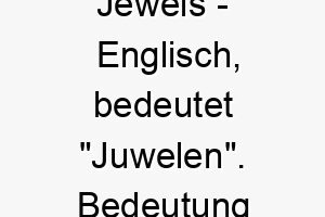 jewels englisch bedeutet juwelen bedeutung als hundename fuer einen besonders wertvollen geliebten hund 15225