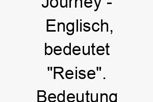 journey englisch bedeutet reise bedeutung als hundename fuer einen abenteurer oder einen hund der einen neuen anfang symbolisiert 15243