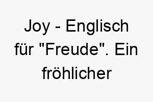 joy englisch fuer freude ein froehlicher name fuer einen hund der immer gluecklich ist 20793