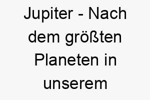 jupiter nach dem groessten planeten in unserem sonnensystem benannt ein grossartiger name fuer einen grossen starken hund 20868