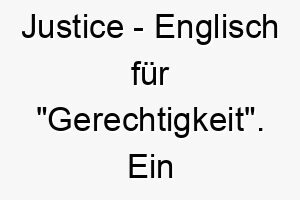 justice englisch fuer gerechtigkeit ein ehrenvoller name fuer einen fairen und gerechten hund 20794