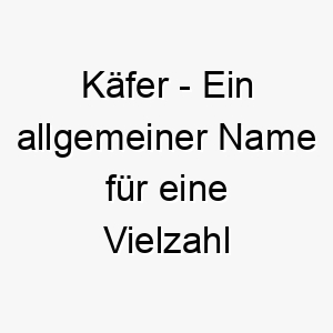 kaefer ein allgemeiner name fuer eine vielzahl von insekten ein lustiger und niedlicher name fuer einen kleinen robusten hund 21286