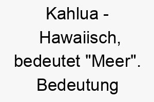 kahlua hawaiisch bedeutet meer bedeutung als hundename fuer einen hund der das wasser liebt oder gerne schwimmt 15606