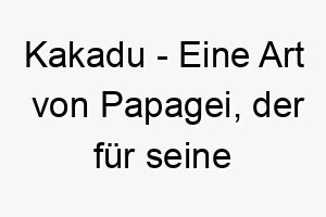 kakadu eine art von papagei der fuer seine auffaelligen federn bekannt ist ein farbenfroher name fuer einen lebhaften hund 21235