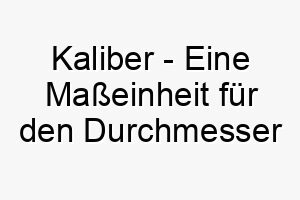 kaliber eine masseinheit fuer den durchmesser eines geschosses oder den innendurchmesser eines gewehrlaufs ein starkes und maechtiges name fuer einen starken hund 21209