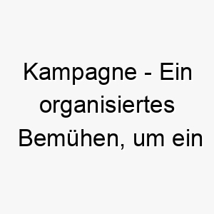 kampagne ein organisiertes bemuehen um ein bestimmtes ziel zu erreichen ein kraftvoller und entschlossener name fuer einen hund 21248