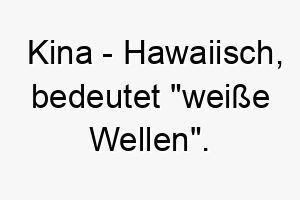 kina hawaiisch bedeutet weisse wellen bedeutung als hundename fuer einen hund der das wasser liebt 15643