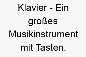 klavier ein grosses musikinstrument mit tasten ein eleganter und musikalischer name fuer einen hund 21320