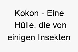 kokon eine huelle die von einigen insekten waehrend ihrer entwicklung gebildet wird ein suesser name fuer einen welpen der noch waechst und sich entwickelt 21192