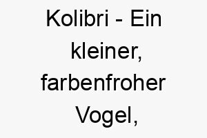 kolibri ein kleiner farbenfroher vogel bekannt fuer seinen schnellen fluegelschlag ein huebscher name fuer einen kleinen lebhaften hund 21318