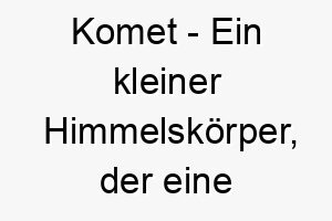 komet ein kleiner himmelskoerper der eine leuchtende spur hinterlaesst wenn er sich der sonne naehert ein funkelnder name fuer einen schnellen hund 21173