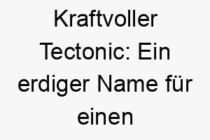 kraftvoller tectonic ein erdiger name fuer einen hund der wie tektonische platten die welt bewegt 26498