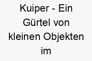 kuiper ein guertel von kleinen objekten im sonnensystem ein astronomischer name fuer einen hund der sie an den weltraum erinnert 21156