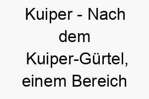 kuiper nach dem kuiper guertel einem bereich des sonnensystems jenseits der planeten ein kosmischer name fuer einen hund der sie an den weltraum erinnert 21171