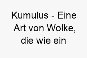 kumulus eine art von wolke die wie ein flauschiger wattebausch aussieht ein suesser name fuer einen flauschigen hund 21202