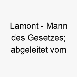 lamont mann des gesetzes abgeleitet vom norwegischen 2 22047