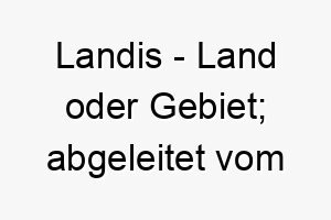 landis land oder gebiet abgeleitet vom althochdeutschen 21809