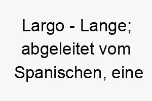 largo lange abgeleitet vom spanischen eine gute wahl fuer einen grossen hund 21742