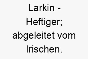 larkin heftiger abgeleitet vom irischen 22302