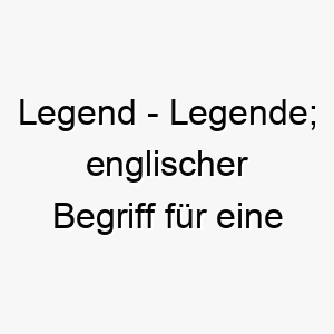 legend legende englischer begriff fuer eine traditionelle geschichte oder einen beruehmten menschen 21760