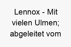 lennox mit vielen ulmen abgeleitet vom schottischen 22045