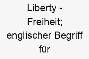 liberty freiheit englischer begriff fuer unabhaengigkeit und freiheit 21765