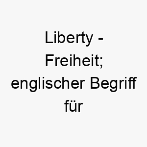 liberty freiheit englischer begriff fuer unabhaengigkeit und freiheit 21765