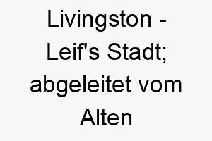 livingston leifs stadt abgeleitet vom alten englischen 21823